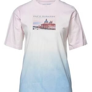 Paco Rabanne Printed cotton jersey T shirt S